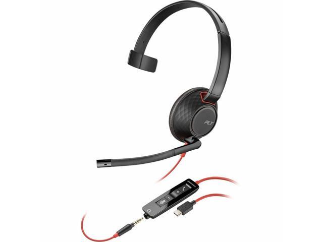 Poly Blackwire C5210 USB-C Headset + Inline Cable TAA - Mono - USB Type C, Mini-phone (3.5mm) - Wired - 32 Ohm - 20 Hz - 20 kHz - Over-the-head -...
