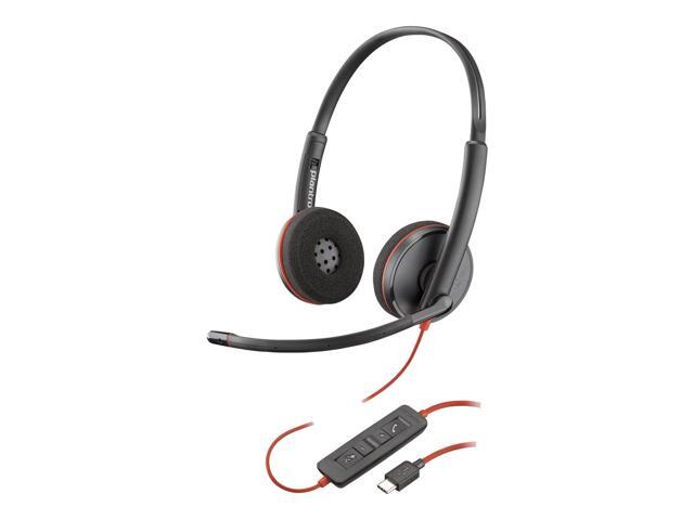 Poly Blackwire C3220 Headset - Stereo - USB Type C - Wired - 32 Ohm - 20 Hz - 20 kHz - Over-the-head, Over-the-ear - Binaural - Supra-aural - 5.20...
