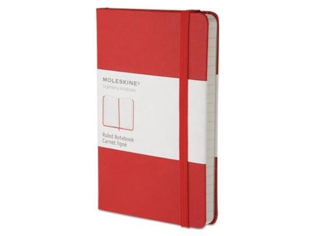 Hard Cover Notebook, Plain, 5 1/2 x 3 1/2, Red Cover, 192 Sheets HBGMM710R