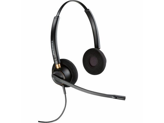 Poly EncorePro HW520D Headset - Stereo - Wired - On-ear - Binaural - Ear-cup - 2.58 ft Cable - Noise Cancelling Microphone