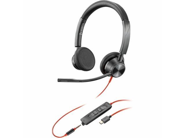 Poly Blackwire 3325 Stereo USB-C Headset +3.5mm Plug +USB-C/A Adapter - Stereo - USB Type C, Mini-phone (3.5mm) - Wired - 32 Ohm - On-ear -...