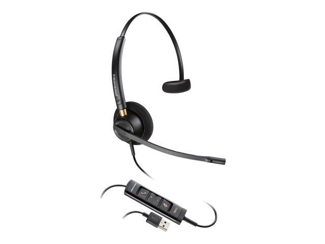 Poly Smarter Headsets For Call Centers - Microsoft Teams Certification - Mono - USB Type A, USB Type C - Wired - Over-the-head - Monaural - Ear-cup...