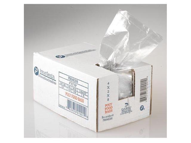 Inteplast Group Food and Utility Bags 8 x 4 x 18 8-Quart 1.20 Mil Clear 1000/Carton PB080418XH