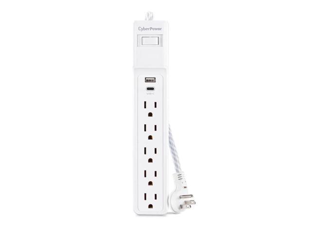 CyberPower P504UC Home Office Surge Protector, 4ft Cord, White
