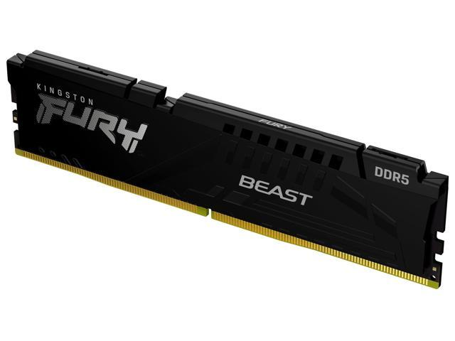 Kingston FURY Beast 16GB DDR5 SDRAM Memory Module - For Motherboard - 16 GB (1 x 16GB) - DDR5-6000/PC5-48000 DDR5 SDRAM - 6000 MHz Single-rank...