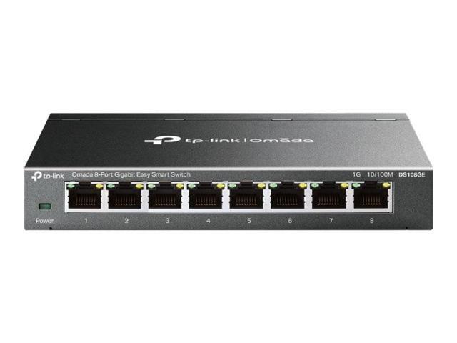 TP-Link DS108GE Omada 8-Port Gigabit Easy Smart Switch - 8 Ports - Gigabit Ethernet - 10/100/1000Base-T - 2 Layer Supported - 3.68 W Power...