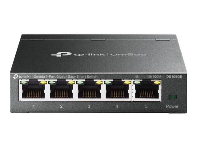 TP-Link Omada 5-Port Gigabit Easy Smart Switch - 5 Ports - Gigabit Ethernet - 10/100/1000Base-T - 2.82 W Power Consumption - Twisted Pair -...