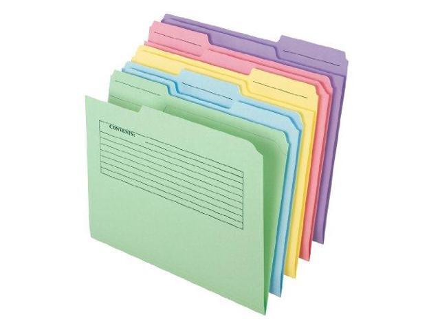 Tops Pendaflex 45269 Printed Notes Folders 1/3 Cut Top Tab Letter Assorted 30 Pack