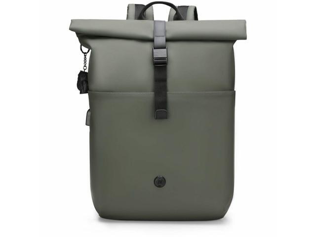 Swissdigital LAMONE Rolltop Backpack for Laptops up to 16 inches - Dark Green - image 8