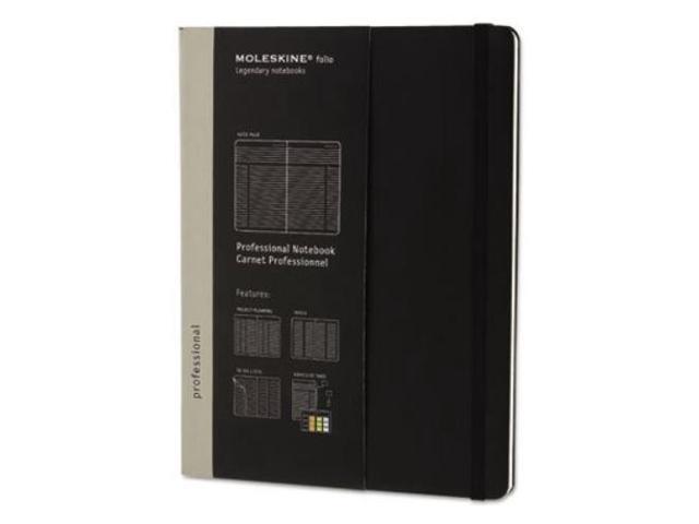 Professional Notebook, Ruled, 9 3/4 x 7 1/2, Black Cover, 192 Sheets HBGPMOP4633