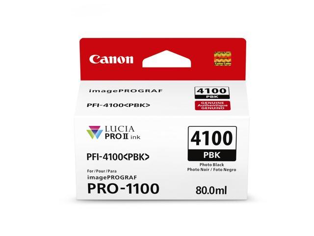 Canon PFI-4100 80ml Pigment Ink Tank for imagePROGRAF PRO-1100 Printer, Photo Black