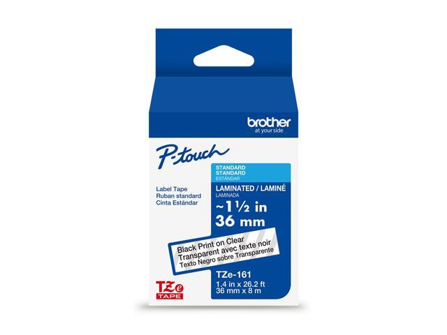 Brother P-touch TZe Laminated Label Tape - - DiameterTape - Clear - Laminated - Temperature Resistant, Easy to Read, Peeling Resistant, Fade...