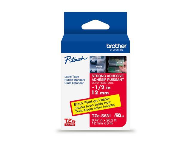 Brother P-touch Extra-Strength TZe Tape Cartridge - - DiameterCartridge - Yellow - Water Resistant - Laminated - Strong, Durable, Customizable,...