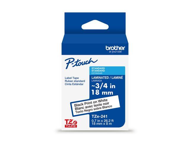Brother P-touch TZe Laminated Label Tape - - DiameterTape - White - Laminated - Easy to Read, Temperature Resistant, Customizable, Long Lasting,...