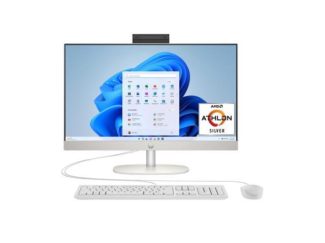 HP - 23.8 inch All-in-One Desktop PC 24-cr0410 AMD Athlon Silver 7120U 8GB RAM 256GB SSD Win 11 Home - Shell White - image 6