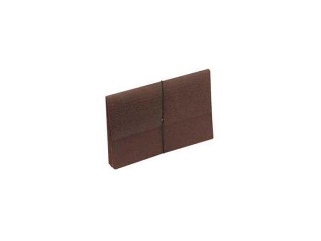 Smead 71376 Leather-like Expanding Wallets With Elastic Cord - 10' X 15' - 5.25' Expansion - Brown - 1 Each (SMD71376)