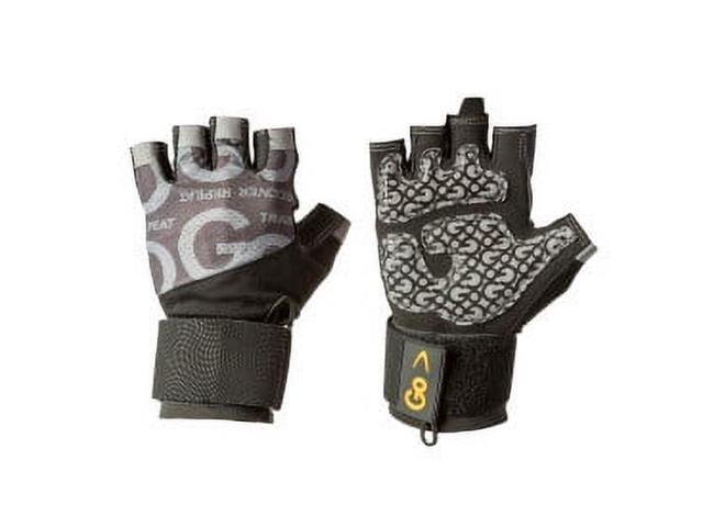 GoFit Pro Gray Trainer Wrist Wrap Gloves, Medium (GF-GTCW-M)