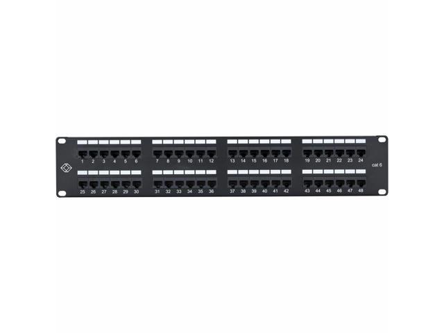 Black Box Connect CAT6 Punchdown Patch Panel - 2U - Unshielded - 48 Port JPM648A-R2