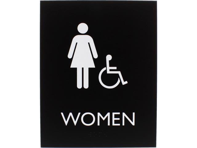 Lorell Sign, Women, 6-4/10'Wx8-1/2'Lx4/5'H, Black (LLR02666)