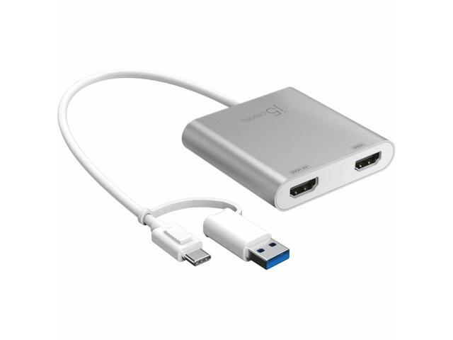 j5create - USB-C to Dual HDMI Multi-Monitor Adapter - Silver - image 5
