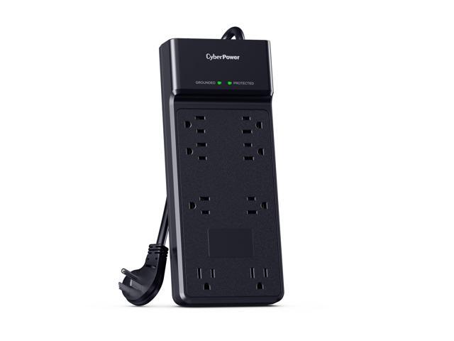 CyberPower CSB806R1 8-Outlet Essential Surge Protector with 6' Power Cord, Black