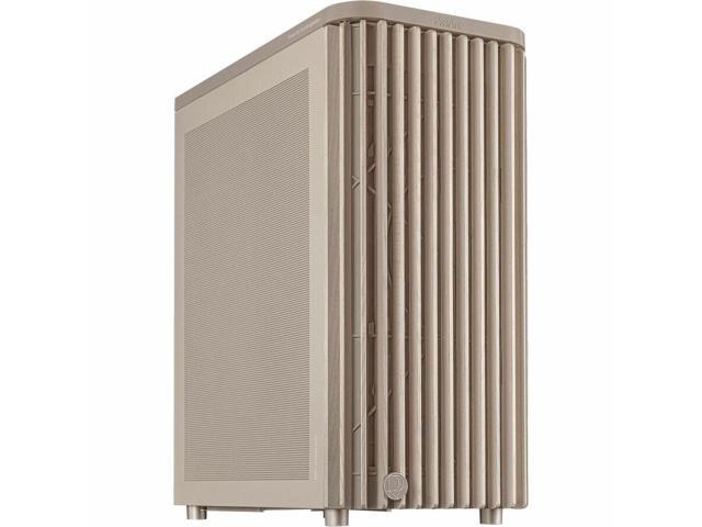 ASUS Pro Art PA401 Wood Edition Beige Mesh-panel PC Case - FSC-Certified Wooden Front, Elegant Sustainable Design, Dual 160mm Fans, 120mm Rear...