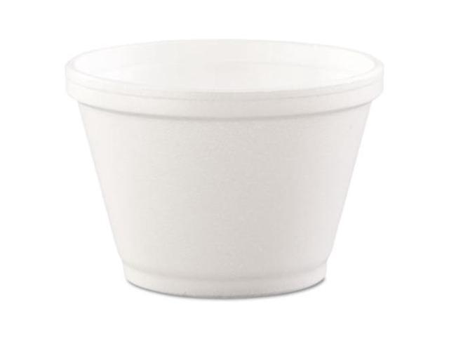 Hinged-Lid Food Containers, Foam, 6Oz, White, 50/Bag, 20 Bags/Carton