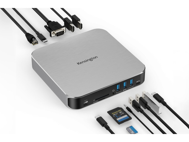 Kensington AD220S3 Dual Display Dock for Any MacBook M1/M2/M3; 85W Passthrough Charging (K31343WW)
