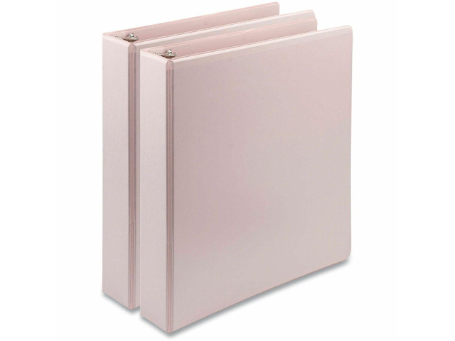 Earth's Choice Plant-Based BOHO D-Ring View Binders 1.5' Rose 2/Pack U69540
