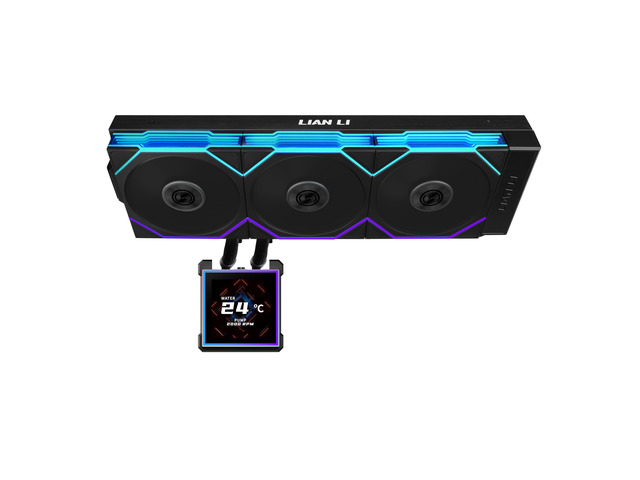 Lian Li Hydroshift II-S LCD 360TL Flex Liquid CPU Cooler 360mm AIO 3.4' LCD Square Screen Daisy-Chain Low-Noise Intel LGA 1851/1700, AMD...