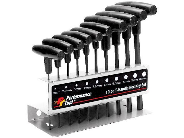 Performance W80275 10-Piece Metric T-Handle Hex Key Set