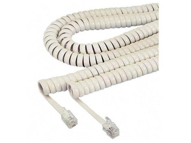 Softalk Coiled Phone Cord Plug/Plug 25 ft. Ivory 42265