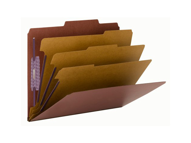 Smead Manufacturing Company SMD14092 Folders- Letter- 3 Partition- 3in. Expansion- Letter- Red