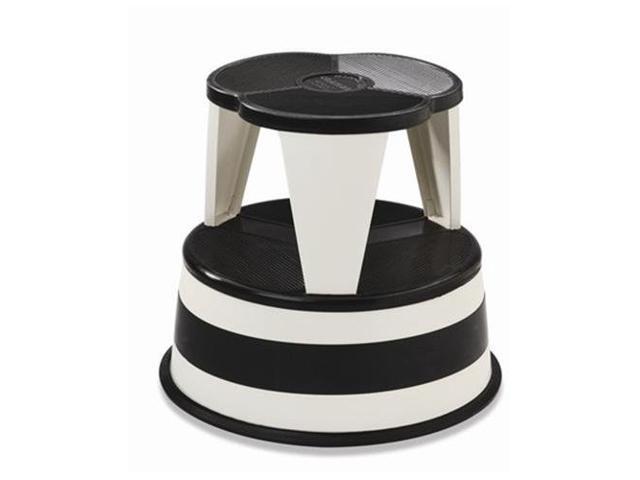 Cramer Kik-Step Steel Step Stool 350 lb cap 16' dia. x 14 1/4h Silver 100101