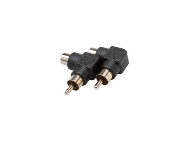 HOSA GRA-259 Right-Angle Phono RCA Cable Connector Adaptor Couplers - 2 Pack