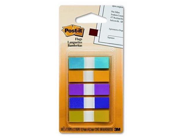 3M 6835CB Small Flags Five Bright Colors Five Dispensers of 20 Flags per Color