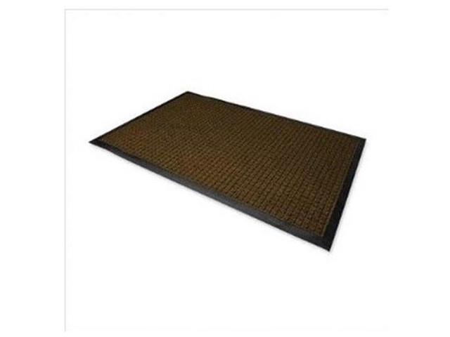 Genuine Joe Indoor/Outdoor Mat Waterguard Rubber Back 4'x6' Brown 58843