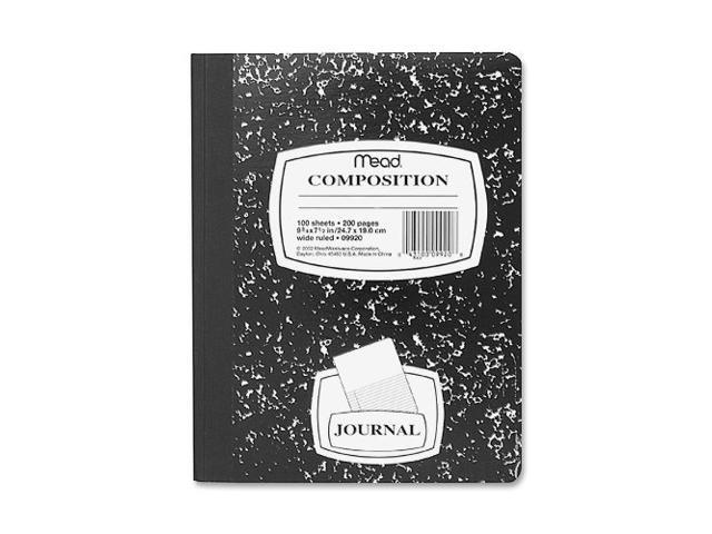 Mead Composition Book Special Ruled 9-3/4'x7-1/2' Black Marble 09920