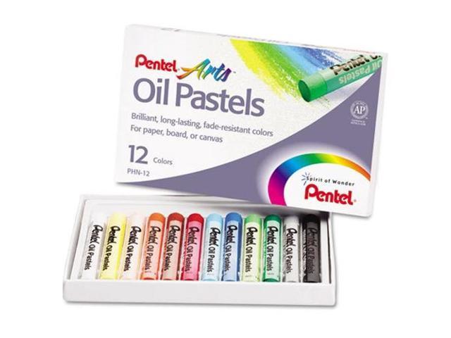Pentel Oil Pastel Set With Carrying Case 12-Color Set Assorted 12/Set PHN12