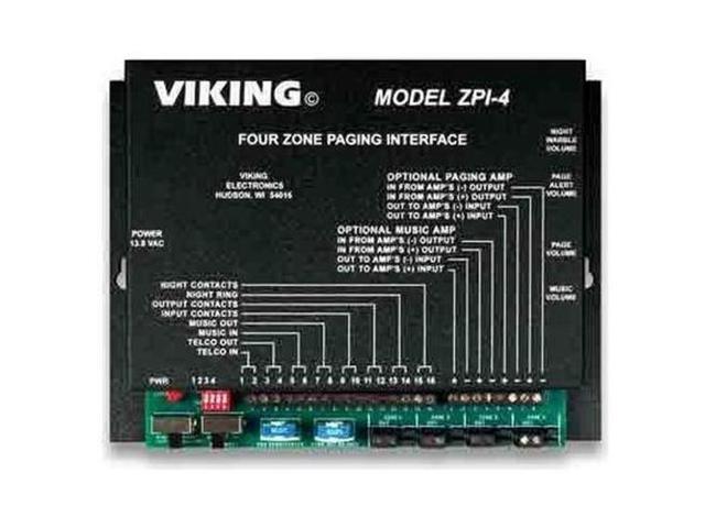 Viking Electronics - ZPI-4 - Multi-Zone Paging Interface Touch Tone Controlled photo