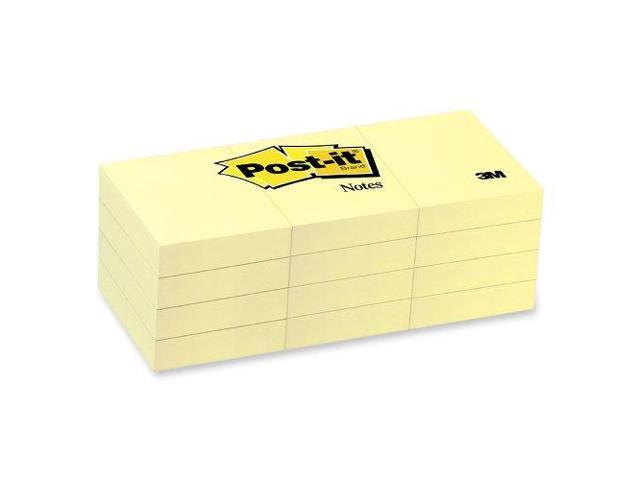 Original Pads in Canary Yellow 1 1/2 x 2 100-Sheet 12/Pack