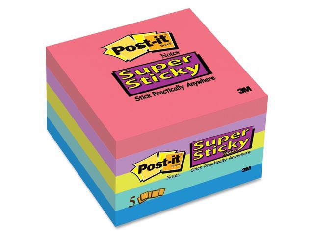 Post-it Pads in Rio de Janeiro Colors 3 x 3 90-Sheet 5/Pack 6545SSUC