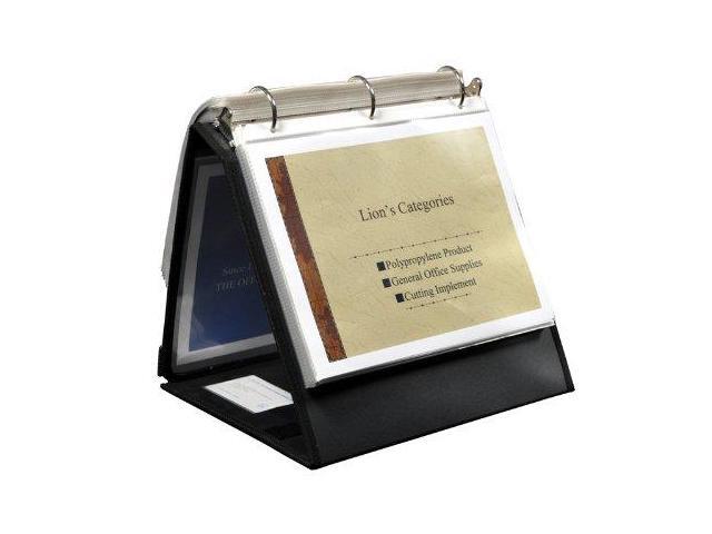Lion Office Products Ring Binder Easel 1-1/2' Cap Horizontal 11'x8-1/2' Black