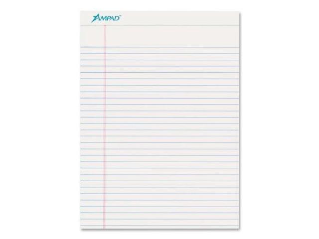 Perforated Writing Pads Wide/Legal Rule 50 White 8.5 x 11.75 Sheets Dozen 20360