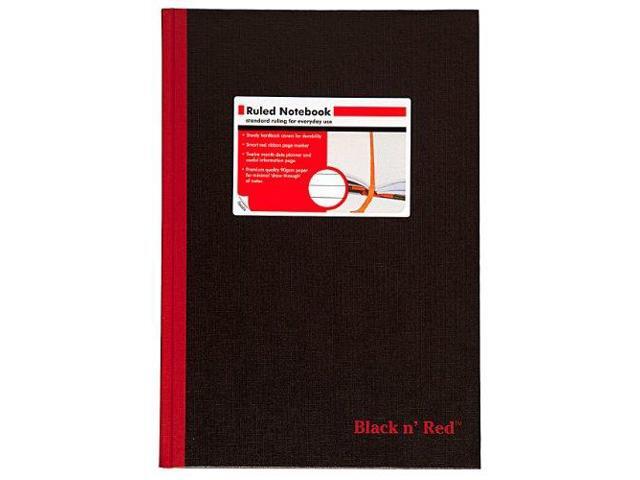 Black n' Red Casebound Notebook Legal Rule 11 3/4 x 8 1/4 White 96 Sheets D66174