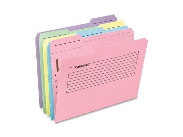 Tops Pendaflex 45270 Printed Notes Folders with Fastener 1/3 Cut Top Tab Letter Assorted 30 Pack