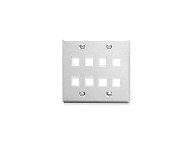 ICC FACE-8-WH IC107FD8WH - 8 PORT FACE WHITE, 2-GANG