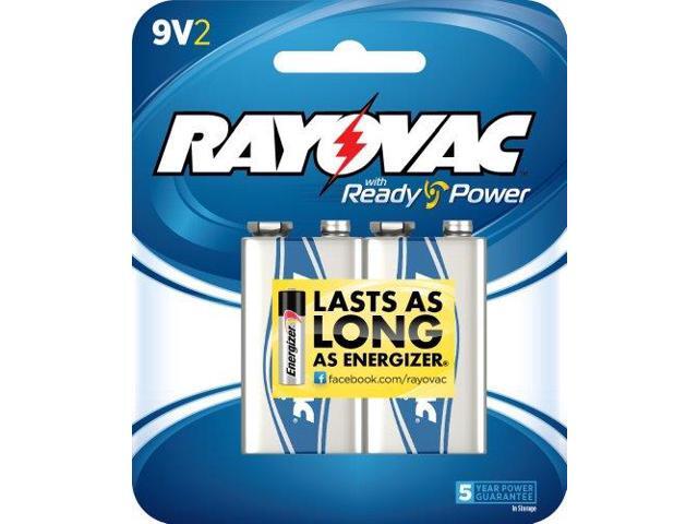 Rayovac Alkaline Batteries 9V 2/Pack Recloseable Pkg A16042K