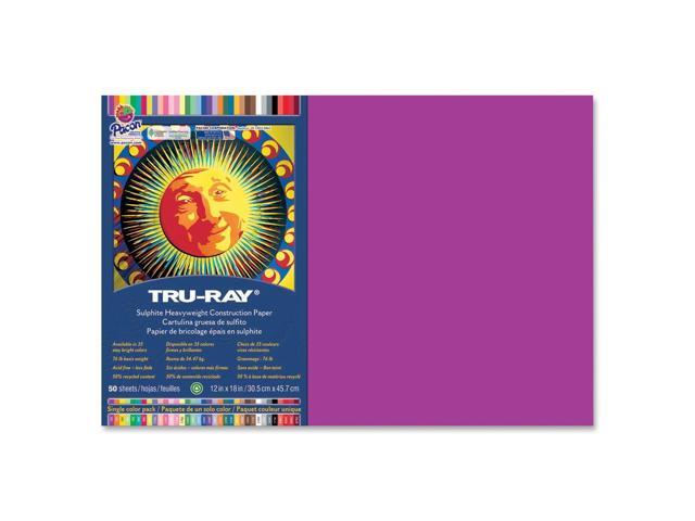 Pacon Tru-Ray Construction Paper 76 lbs. 12 x 18 Magenta 50 Sheets/Pack 103032