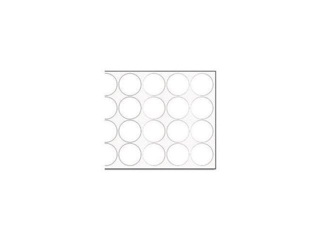 MasterVision Interchangeable Magnetic Characters, Circles, White, 3/4' Dia., 20/Pack